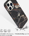 Selencia Aurora Fashion Backcover geschikt voor de iPhone 14 Pro - Duurzaam hoesje - 100% gerecycled - Zwart Marmer
