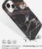 Selencia Aurora Fashion Backcover geschikt voor de iPhone 14 - Duurzaam hoesje - 100% gerecycled - Zwart Marmer