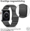 Selencia Bandje Geschikt voor Stalen magnetisch bandje voor de Apple Watch Bandje Series 1 / 2 / 3 / 4 / 5 / 6 / 7 / 8 / 9 / SE - 38 / 40 / 41 mm - Selencia Stalen band - Zwart
