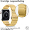 Selencia Bandje Geschikt voor Stalen magnetisch bandje voor de Apple Watch Bandje Series 1 / 2 / 3 / 4 / 5 / 6 / 7 / 8 / 9 / SE - 38 / 40 / 41 mm - Selencia Stalen band - goud