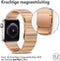 Selencia Bandje Geschikt voor Stalen magnetisch bandje voor de Apple Watch Bandje Series 1 / 2 / 3 / 4 / 5 / 6 / 7 / 8 / 9 / SE - 38 / 40 / 41 mm - Selencia Stalen band - Rosé Goud