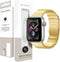 Selencia Bandje Geschikt voor Stalen magnetisch bandje voor de Apple Watch Bandje Series 1 / 2 / 3 / 4 / 5 / 6 / 7 / 8 / 9 / SE - 38 / 40 / 41 mm - Selencia Stalen band - goud