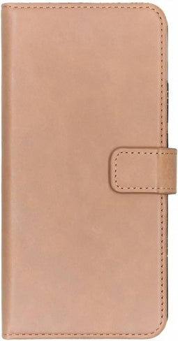 Selencia Hoesje Geschikt voor Huawei Mate 20 Lite Hoesje Met Pasjeshouder - Selencia Echt Lederen Bookcase - Bruin