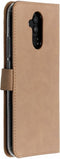 Selencia Hoesje Geschikt voor Huawei Mate 20 Lite Hoesje Met Pasjeshouder - Selencia Echt Lederen Bookcase - Bruin