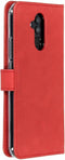 Selencia Hoesje Geschikt voor Huawei Mate 20 Lite Hoesje Met Pasjeshouder - Selencia Echt Lederen Bookcase - Rood