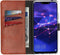 Selencia Hoesje Geschikt voor Huawei Mate 20 Lite Hoesje Met Pasjeshouder - Selencia Echt Lederen Bookcase - Bruin