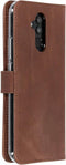 Selencia Hoesje Geschikt voor Huawei Mate 20 Lite Hoesje Met Pasjeshouder - Selencia Echt Lederen Bookcase - Bruin