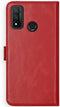 Selencia Hoesje Geschikt voor Huawei P Smart (2020) Hoesje Met Pasjeshouder - Selencia Echt Lederen Bookcase - Rood