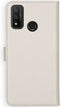 Selencia Hoesje Geschikt voor Huawei P Smart (2020) Hoesje Met Pasjeshouder - Selencia Echt Lederen Bookcase - Lichtgrijs