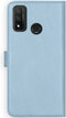 Selencia Hoesje Geschikt voor Huawei P Smart (2020) Hoesje Met Pasjeshouder - Selencia Echt Lederen Bookcase - Lichtblauw