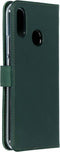Selencia Hoesje Geschikt voor Huawei P Smart Plus Hoesje Met Pasjeshouder - Selencia Echt Lederen Bookcase - Groen