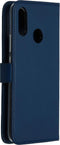 Selencia Hoesje Geschikt voor Huawei P Smart Plus Hoesje Met Pasjeshouder - Selencia Echt Lederen Bookcase - Blauw