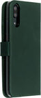Selencia Hoesje Geschikt voor Huawei P20 Hoesje Met Pasjeshouder - Selencia Echt Lederen Bookcase - Groen