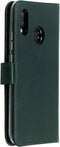 Selencia Hoesje Geschikt voor Huawei P20 Lite Hoesje Met Pasjeshouder - Selencia Echt Lederen Bookcase - Groen