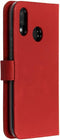 Selencia Hoesje Geschikt voor Huawei P20 Lite Hoesje Met Pasjeshouder - Selencia Echt Lederen Bookcase - Rood