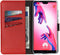 Selencia Hoesje Geschikt voor Huawei P20 Pro Hoesje Met Pasjeshouder - Selencia Echt Lederen Bookcase - Rood