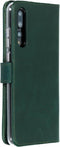 Selencia Hoesje Geschikt voor Huawei P20 Pro Hoesje Met Pasjeshouder - Selencia Echt Lederen Bookcase - Groen