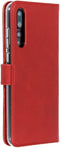 Selencia Hoesje Geschikt voor Huawei P20 Pro Hoesje Met Pasjeshouder - Selencia Echt Lederen Bookcase - Rood