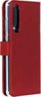 Selencia Hoesje Geschikt voor Huawei P30 Hoesje Met Pasjeshouder - Selencia Echt Lederen Bookcase - Rood