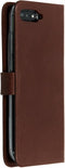 Selencia Hoesje Geschikt voor Huawei Y6 (2018) Hoesje Met Pasjeshouder - Selencia Echt Lederen Bookcase - Bruin