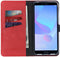 Selencia Hoesje Geschikt voor Huawei Y6 (2018) Hoesje Met Pasjeshouder - Selencia Echt Lederen Bookcase - Rood