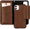 Selencia Hoesje Geschikt voor iPhone 11 Hoesje Met Pasjeshouder - Selencia Surya 2-in-1 Uitneembare Vegan Lederen Bookcase - Bruin