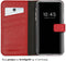 Selencia Hoesje Geschikt voor iPhone 11 Hoesje Met Pasjeshouder - Selencia Echt Lederen Bookcase - Rood