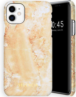 Selencia Hoesje Geschikt voor iPhone 11 Hoesje - Selencia Maya Fashion Backcover - geel