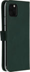 Selencia Hoesje Geschikt voor iPhone 11 Pro Max Hoesje Met Pasjeshouder - Selencia Echt Lederen Bookcase - Groen
