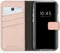 Selencia Hoesje Geschikt voor iPhone 12 Mini Hoesje Met Pasjeshouder - Selencia Echt Lederen Bookcase - Roze