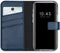 Selencia Hoesje Geschikt voor iPhone 12 Mini Hoesje Met Pasjeshouder - Selencia Echt Lederen Bookcase - Blauw