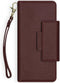 Selencia Hoesje Geschikt voor iPhone 12 Mini Hoesje Met Pasjeshouder - Selencia Llyr 2-in-1 Uitneembare Slang Bookcase - Donkerrood