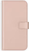 Selencia Hoesje Geschikt voor iPhone 12 Mini Hoesje Met Pasjeshouder - Selencia Echt Lederen Bookcase - Roze
