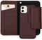 Selencia Hoesje Geschikt voor iPhone 12 Mini Hoesje Met Pasjeshouder - Selencia Llyr 2-in-1 Uitneembare Slang Bookcase - Donkerrood