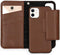 Selencia Hoesje Geschikt voor iPhone 12 Mini Hoesje Met Pasjeshouder - Selencia Surya 2-in-1 Uitneembare Vegan Lederen Bookcase - Bruin
