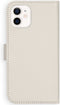 Selencia Hoesje Geschikt voor iPhone 12 Mini Hoesje Met Pasjeshouder - Selencia Echt Lederen Bookcase - Lichtgrijs