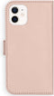 Selencia Hoesje Geschikt voor iPhone 12 Mini Hoesje Met Pasjeshouder - Selencia Echt Lederen Bookcase - Roze