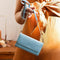Selencia Hoesje Geschikt voor iPhone 12 Mini Hoesje Met Pasjeshouder - Selencia Eny Uitneembare Vegan Lederen Clutch - Blauw