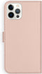 Selencia Hoesje Geschikt voor iPhone 12 Pro / 12 Hoesje Met Pasjeshouder - Selencia Echt Lederen Bookcase - Roze