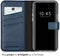 Selencia Hoesje Geschikt voor iPhone 12 Pro / 12 Hoesje Met Pasjeshouder - Selencia Echt Lederen Bookcase - Blauw