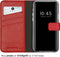 Selencia Hoesje Geschikt voor iPhone 12 Pro / 12 Hoesje Met Pasjeshouder - Selencia Echt Lederen Bookcase - Rood
