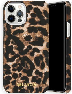 Selencia Hoesje Geschikt voor iPhone 12 Pro / 12 Hoesje - Selencia Maya Fashion Backcover - bruin
