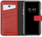 Selencia Hoesje Geschikt voor iPhone 12 Pro Max Hoesje Met Pasjeshouder - Selencia Echt Lederen Bookcase - Rood