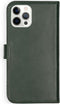 Selencia Hoesje Geschikt voor iPhone 12 Pro Max Hoesje Met Pasjeshouder - Selencia Echt Lederen Bookcase - Groen