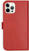 Selencia Hoesje Geschikt voor iPhone 12 Pro Max Hoesje Met Pasjeshouder - Selencia Echt Lederen Bookcase - Rood