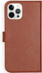 Selencia Hoesje Geschikt voor iPhone 12 Pro Max Hoesje Met Pasjeshouder - Selencia Echt Lederen Bookcase - Lichtbruin