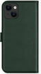 Selencia Hoesje Geschikt voor iPhone 13 Hoesje Met Pasjeshouder - Selencia Echt Lederen Bookcase - Groen