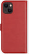 Selencia Hoesje Geschikt voor iPhone 13 Mini Hoesje Met Pasjeshouder - Selencia Echt Lederen Bookcase - Rood