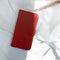 Selencia Hoesje Geschikt voor iPhone 13 Mini Hoesje Met Pasjeshouder - Selencia Echt Lederen Bookcase - Rood