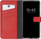 Selencia Hoesje Geschikt voor iPhone 13 Pro Hoesje Met Pasjeshouder - Selencia Echt Lederen Bookcase - Rood